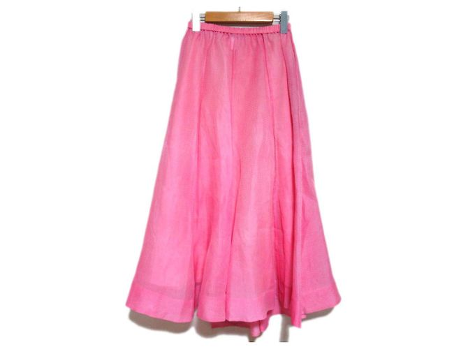 Autre Marque Falda larga de seda BLAMINK Rosa - vista 2