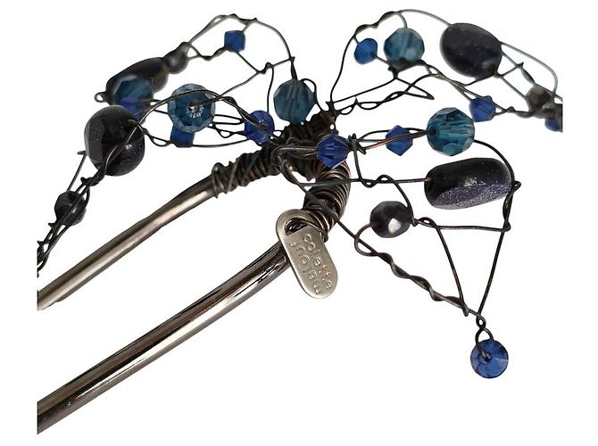 Autre Marque Accessorio per capelli Flower di colette malouf Blu - vista 3