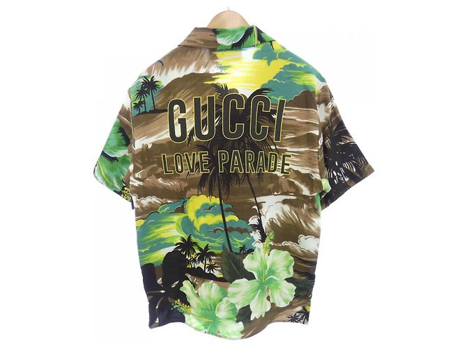 Camicia a maniche corte Gucci Marrone - vista 2