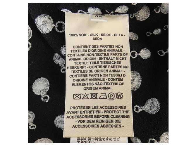 Hermès Top de seda Twill Reine Hermes Negro - vista 3