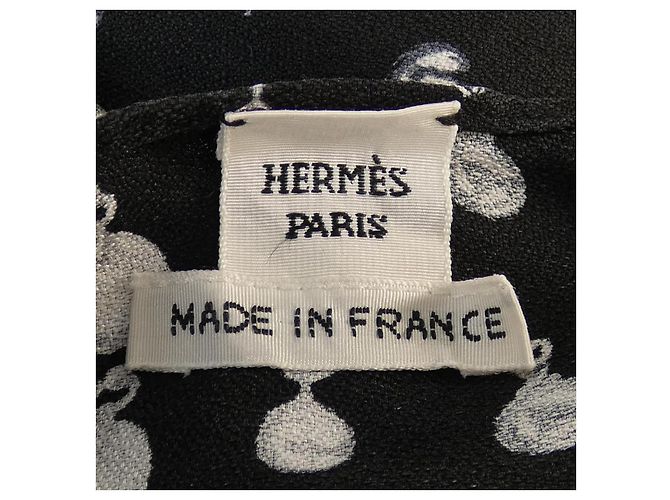Hermès Top de seda Twill Reine Hermes Negro - vista 4