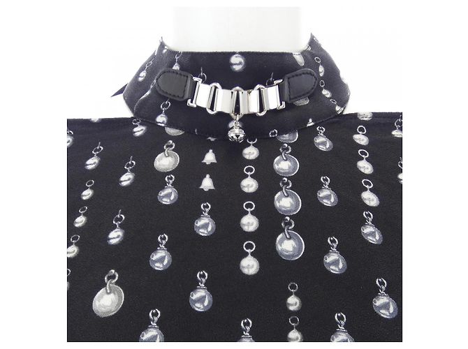 Hermès Top de seda Twill Reine Hermes Negro - vista 5