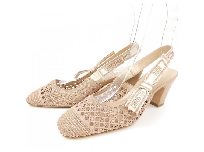 Escarpins Christian Dior KCP890RCE Cannage Embroidery Mesh - vue 3
