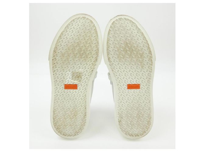 Hermès Hermes 231017Z Kalbsleder Schuhe Weiß - Ansicht 4