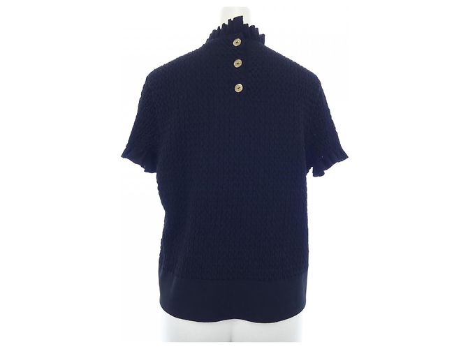 Top de punto Chanel Negro - vista 2