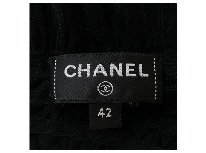 Top de punto Chanel Negro - vista 4