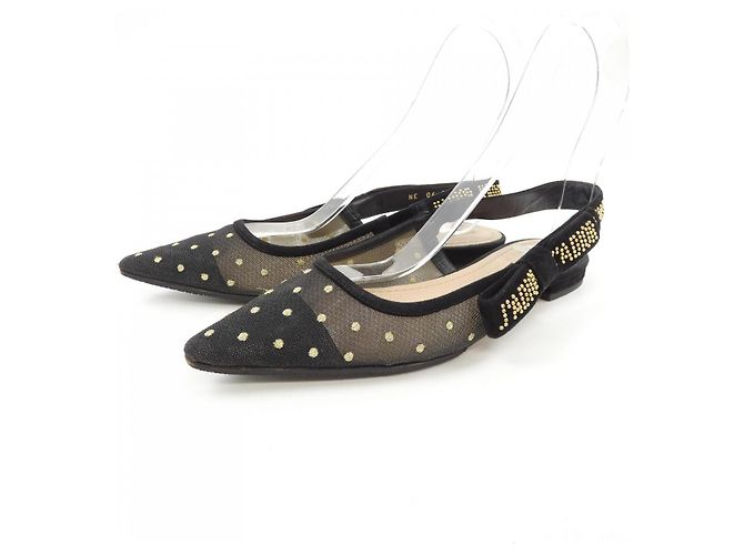 Décolleté Christian Dior KCB204PMR Plumetis&Stud Nero - vista 3