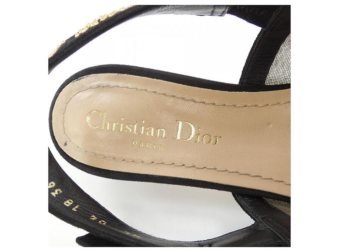 Décolleté Christian Dior KCB204PMR Plumetis&Stud Nero - vista 6