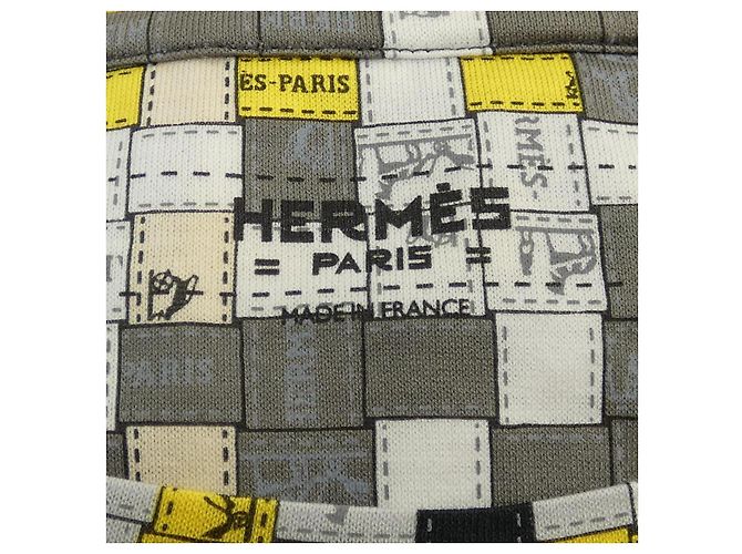 Hermès Camiseta Hermes Castaño Negro Blanco Amarillo - vista 4