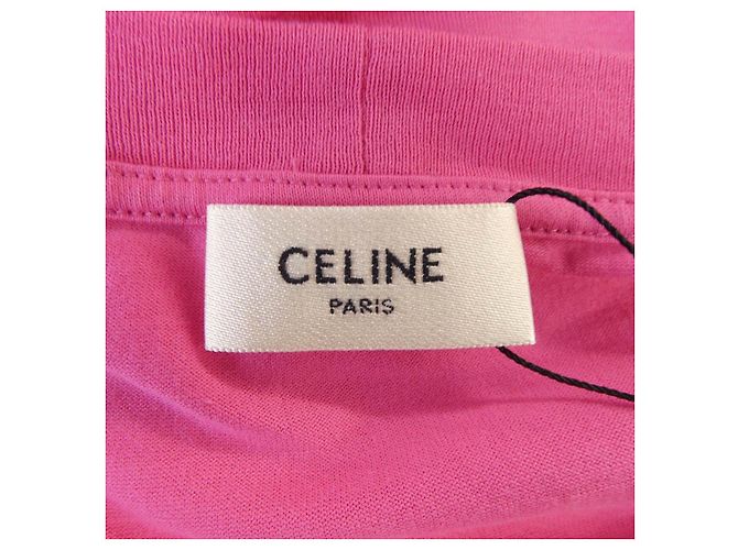 Céline Camiseta de algodão CELINE Rosa - vista 4