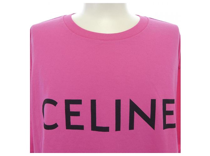 Céline Camiseta de algodão CELINE Rosa - vista 5