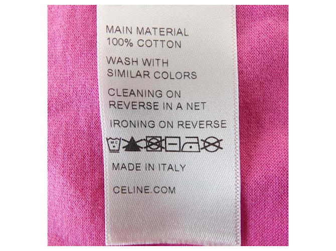 Céline Camiseta de algodón Celine Rosa - vista 3