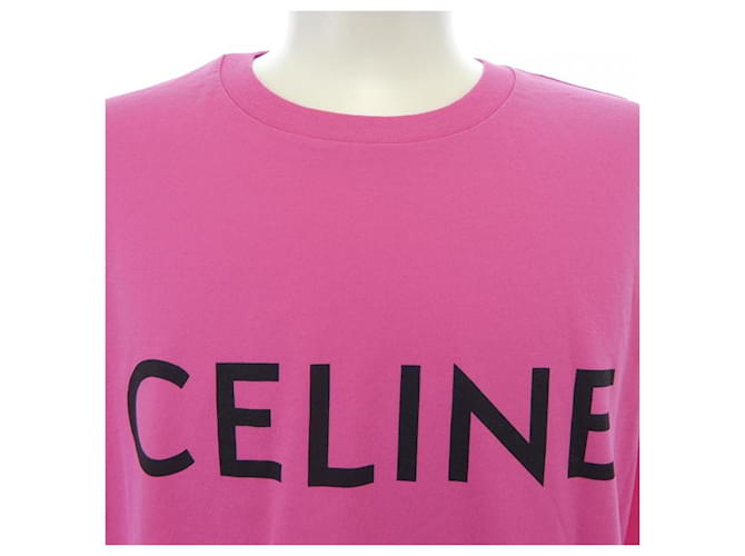 Céline Camiseta de algodón Celine Rosa - vista 5