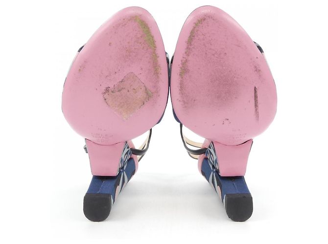 Sandali Fendi Rosa Blu Blu navy - vista 4