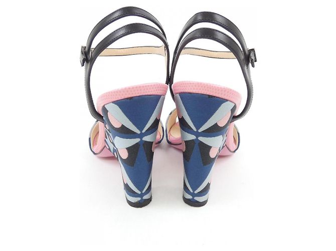Sandali Fendi Rosa Blu Blu navy - vista 5