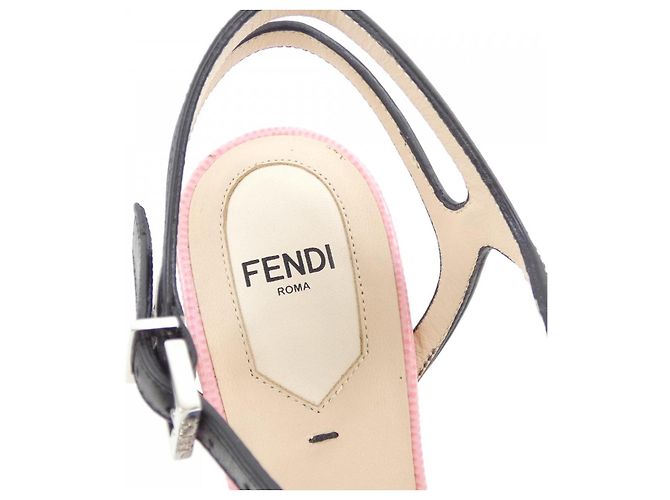Sandali Fendi Rosa Blu Blu navy - vista 6