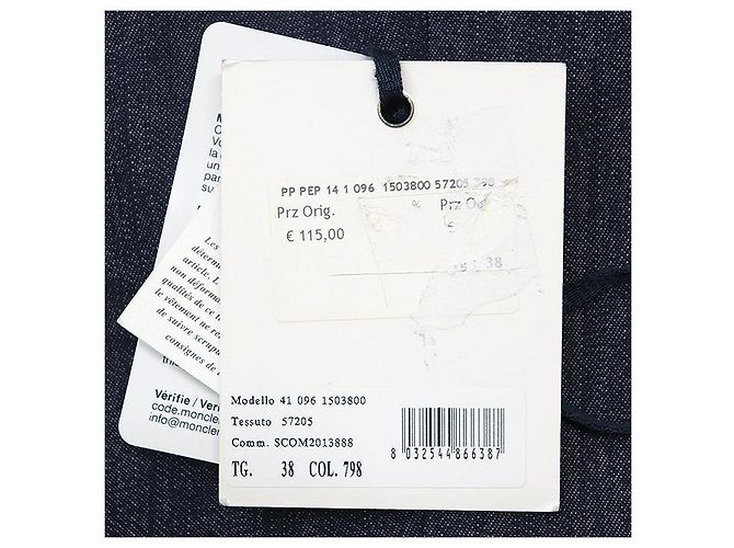 Pantalones de denim y algodón Moncler Azul - vista 10