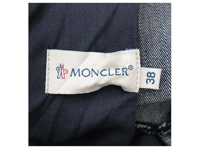 Pantalones de denim y algodón Moncler Azul - vista 7