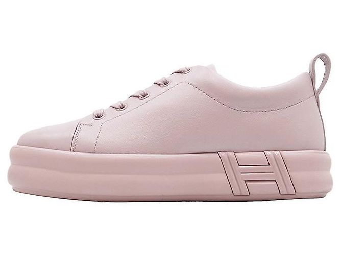Hermès Hermes Happy Leder-Sneaker Lila - Ansicht 3