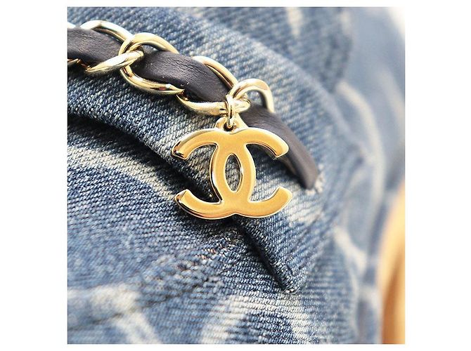 Mocassini in denim Chanel Blu - vista 3