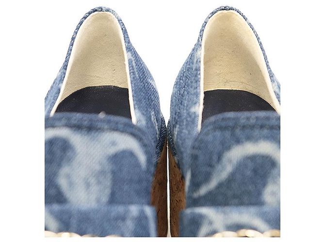 Mocassini in denim Chanel Blu - vista 8