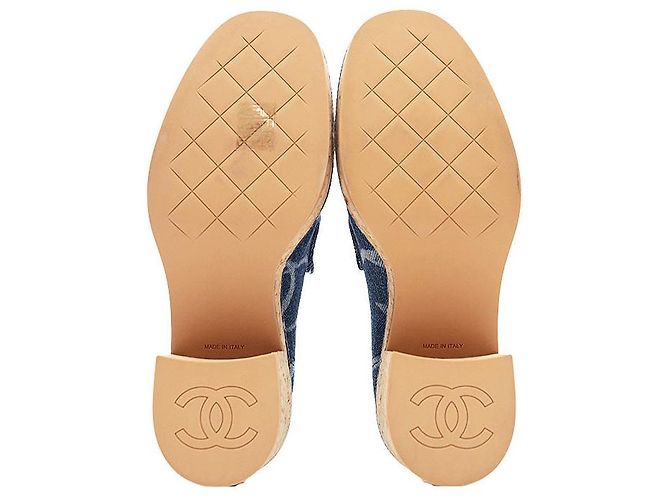 Mocassini in denim Chanel Blu - vista 9