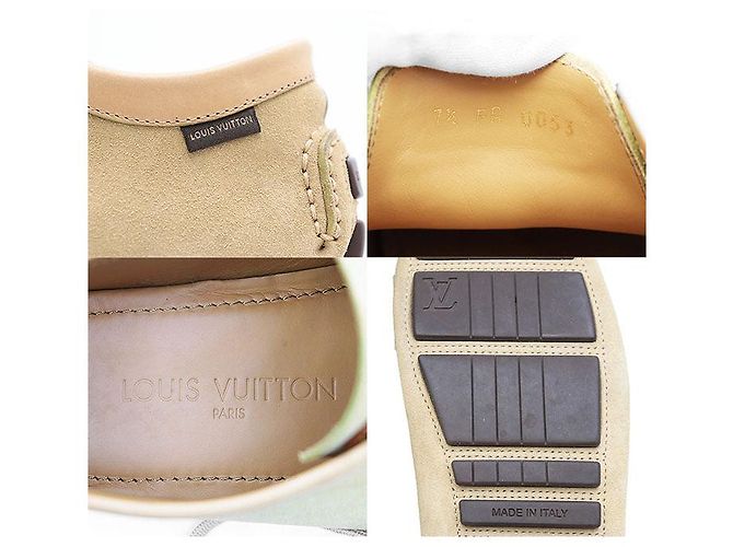 Mocassini da guida in scamosciato Louis Vuitton Beige - vista 10