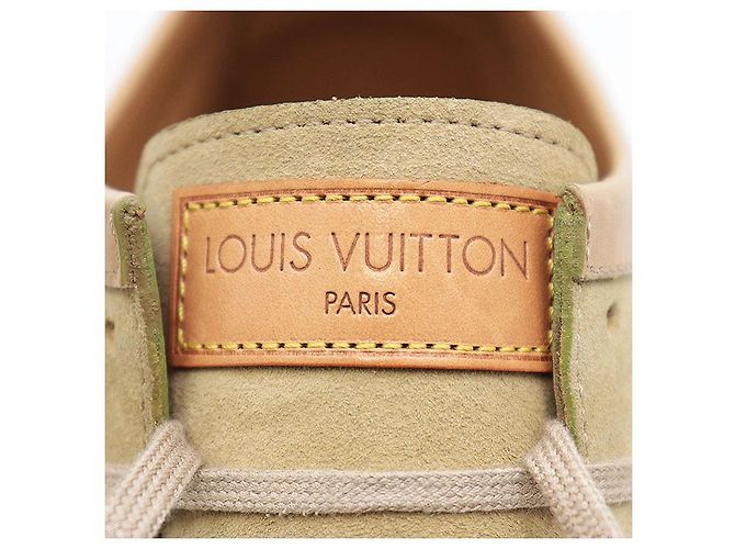 Mocassini da guida in scamosciato Louis Vuitton Beige - vista 12