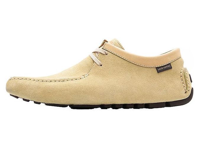 Mocassini da guida in scamosciato Louis Vuitton Beige - vista 4