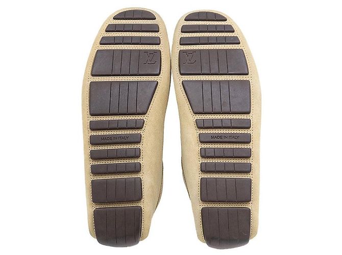 Mocassini da guida in scamosciato Louis Vuitton Beige - vista 9