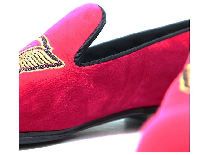 Mocassini in velluto Louis Vuitton Rosa - vista 12
