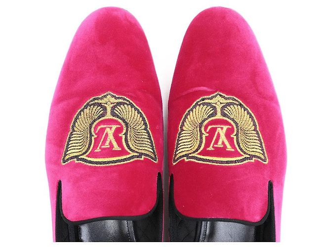 Mocassini in velluto Louis Vuitton Rosa - vista 14