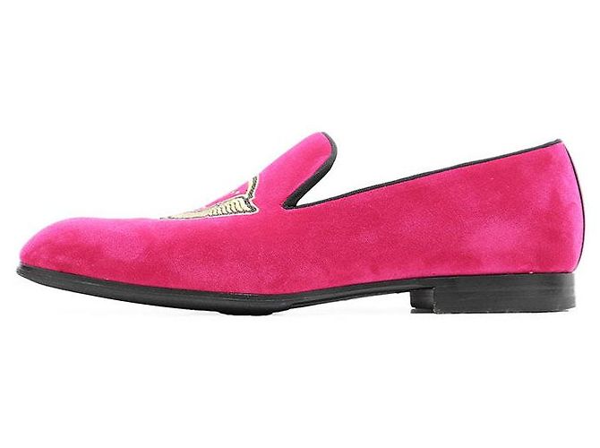 Mocassini in velluto Louis Vuitton Rosa - vista 5