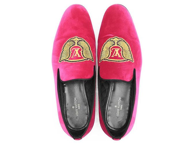 Mocassini in velluto Louis Vuitton Rosa - vista 8