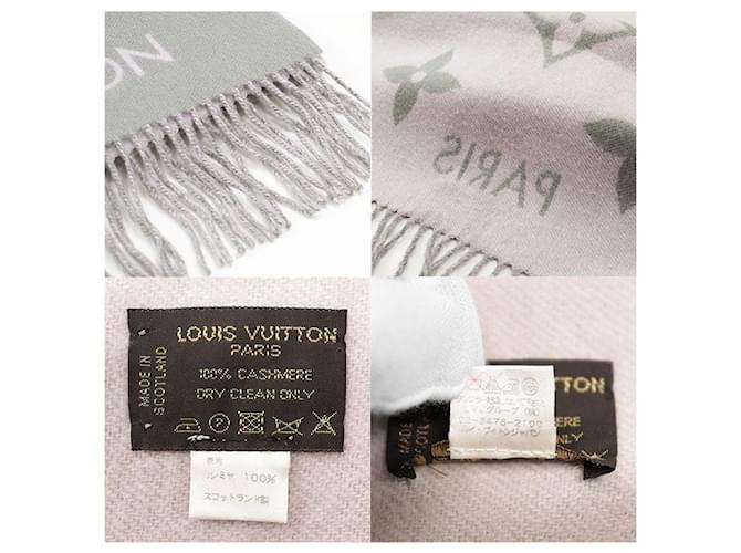 Sciarpa Reykjavik Monogram in cashmere Louis Vuitton Marrone Rosa Grigio Cachi - vista 10