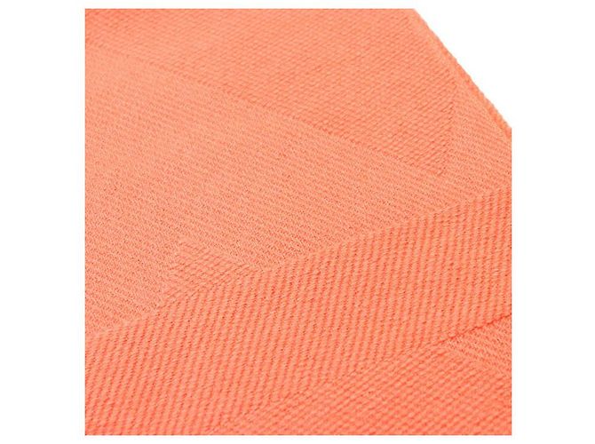 Hermès Sciarpa Hermes Grand Chevron in cashmere Arancione - vista 5