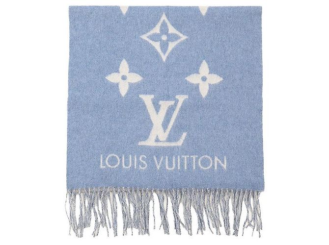 Sciarpa Reykjavik Louis Vuitton in cashmere Blu - vista 5