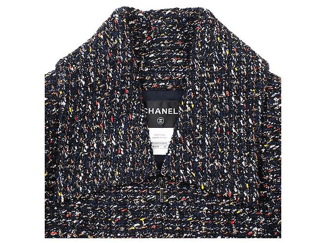 Giacca in Tweed Fantasy Chanel P52665 Blu Multicolore Blu navy - vista 12