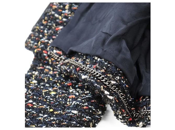 Giacca in Tweed Fantasy Chanel P52665 Blu Multicolore Blu navy - vista 14
