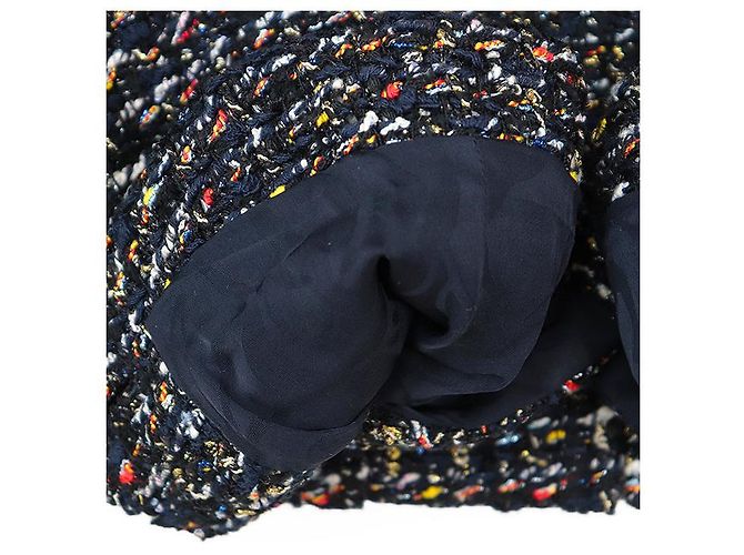 Giacca in Tweed Fantasy Chanel P52665 Blu Multicolore Blu navy - vista 15