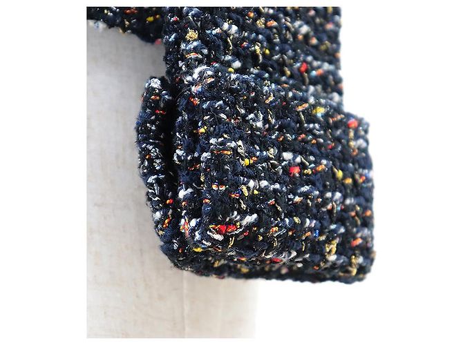 Giacca in Tweed Fantasy Chanel P52665 Blu Multicolore Blu navy - vista 18
