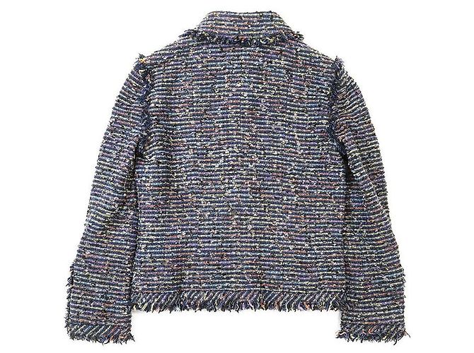 Chaqueta de tweed Chanel Azul Multicolor Azul marino - vista 15