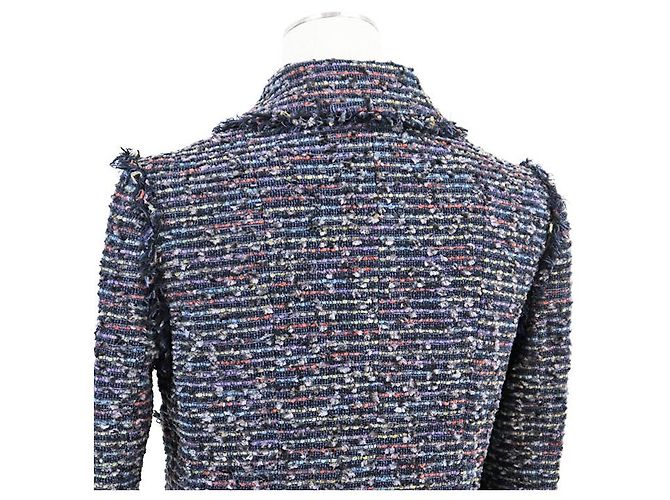 Chaqueta de tweed Chanel Azul Multicolor Azul marino - vista 7