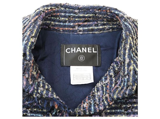 Chaqueta de tweed Chanel Azul Multicolor Azul marino - vista 9