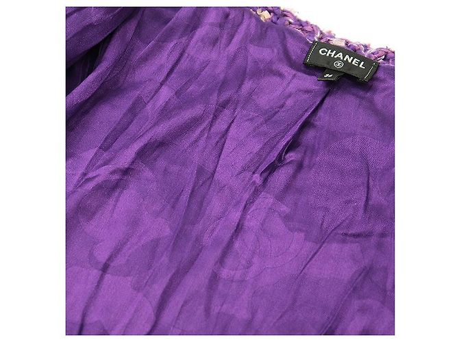 Veste en tweed Chanel Rose Violet - vue 13