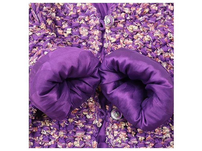 Veste en tweed Chanel Rose Violet - vue 14