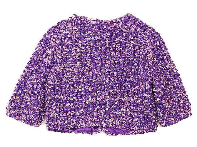 Veste en tweed Chanel Rose Violet - vue 15