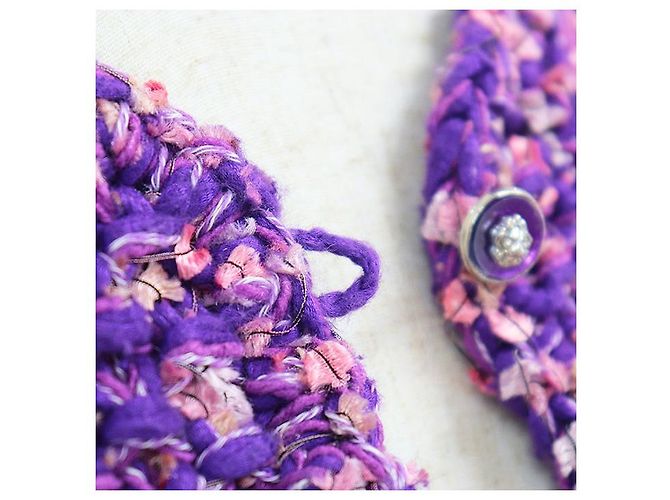Veste en tweed Chanel Rose Violet - vue 3