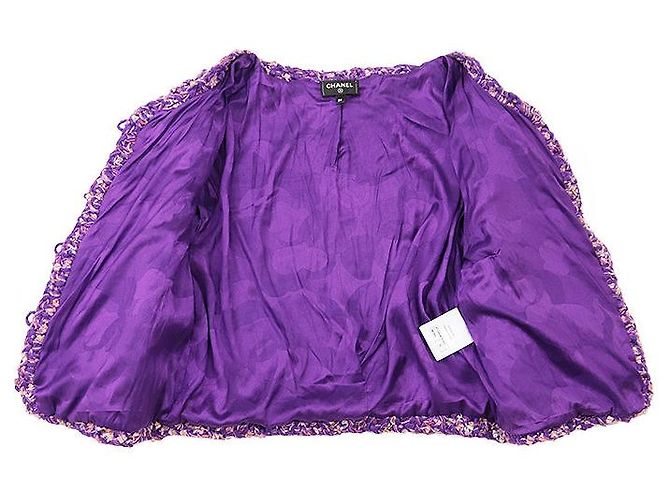Veste en tweed Chanel Rose Violet - vue 8