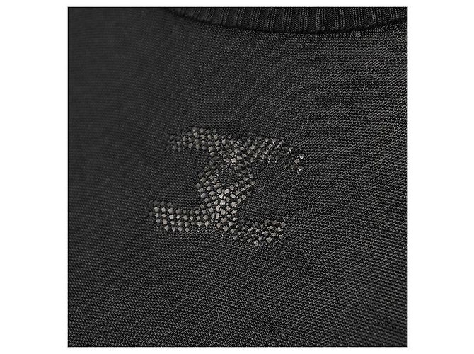 Top de punto 100% seda Chanel P74998 Negro - vista 4